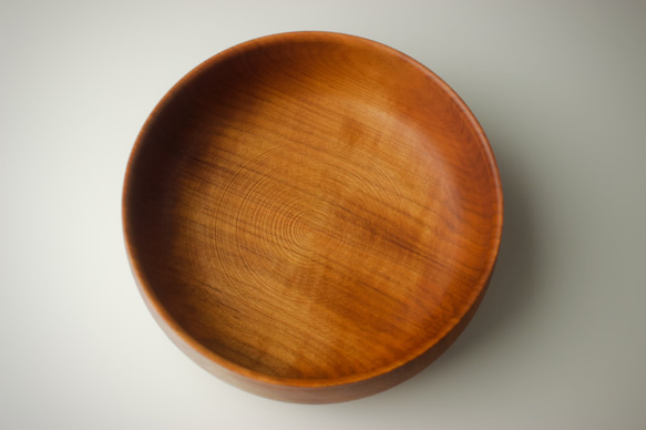 ふくよかなボウル ヤマザクラ wooden bowl 18cm サラダボウル 10枚目の画像