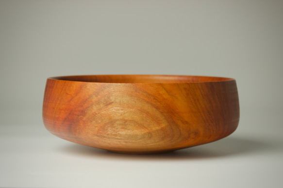 ふくよかなボウル ヤマザクラ wooden bowl 18cm サラダボウル 5枚目の画像