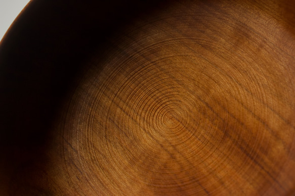 ふくよかなボウル ヤマザクラ wooden bowl 18cm サラダボウル 8枚目の画像