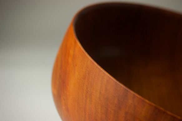 ふくよかなボウル ヤマザクラ wooden bowl 18cm サラダボウル 12枚目の画像