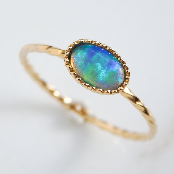 ♡理楽♡　オーダー　オパールデザインリング オパール デザインリング 14号 Pt900