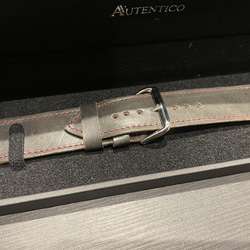 Apple Watch leather belt RED stitch 4枚目の画像