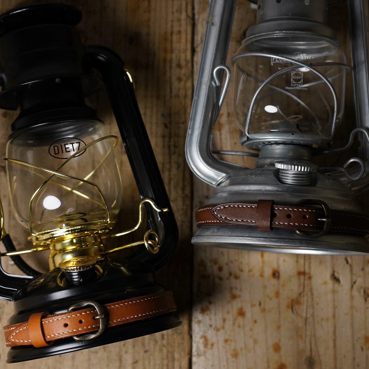 【タンクベルト】　オイルランタン　ハリケーンランタン　ヌメ革　たつのレザー　デイツ78　フュアハンド276