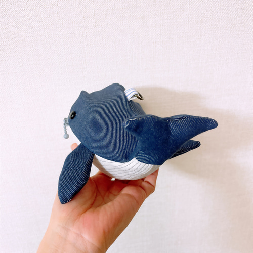 クジラポーチ グレー ポーチ まぁ・海のポケット mashiroten 通販