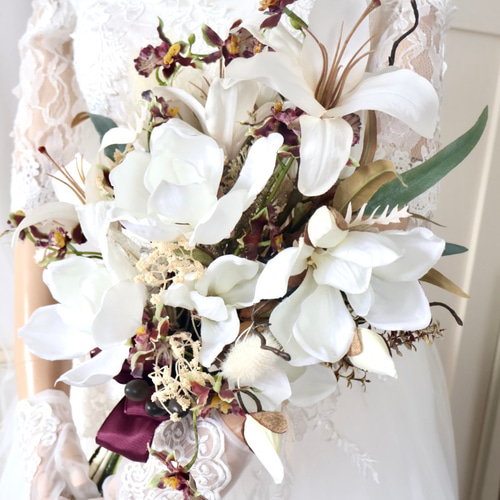 モクレンブーケ マグノリアブーケ ウェディングブーケ ブートニア  