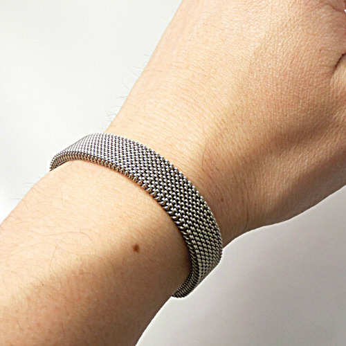 復刻版】1960年代に流行したミラネーゼ・メッシュブレスレット ◎絹の