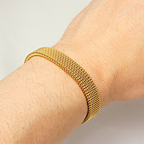 復刻版】1960年代に流行したミラネーゼ・メッシュブレスレット ◎絹の