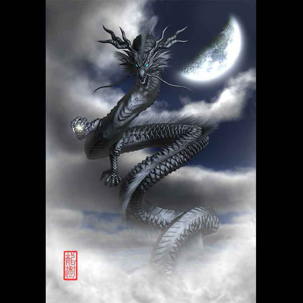 木版画『竜華三会』 りゅうがさんえ 葛飾北斎 龍 復刻版 木版画