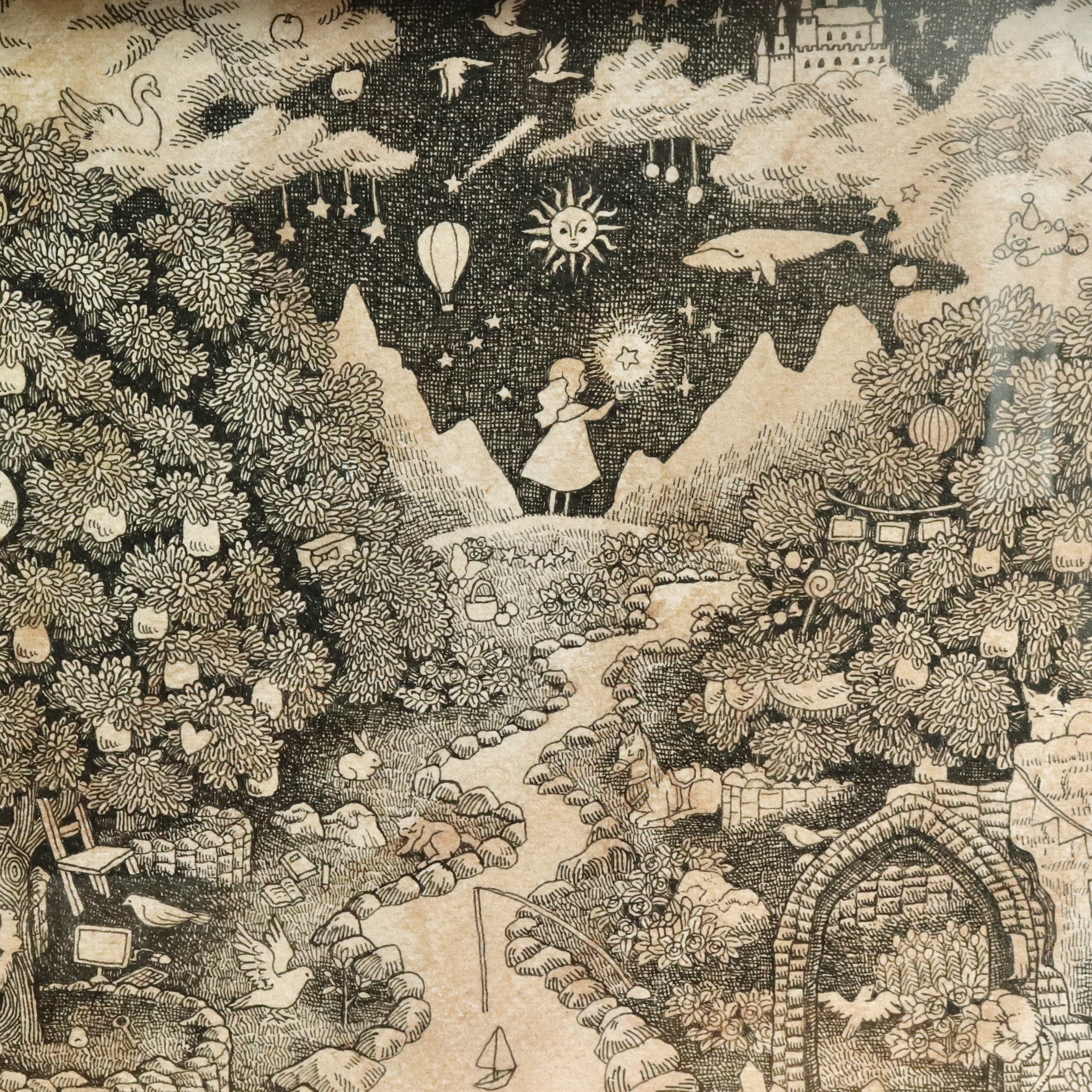 1点もの、絵、両面に描かれています。原画、ペン画、具象画、抽象画。