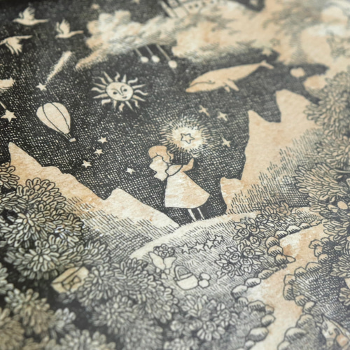 原画一点物】「ターニングポイント」ペン画作品 絵画 モノクロ 風景画