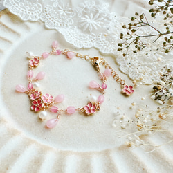 桜のメガネ留めブレスレット 1枚目の画像