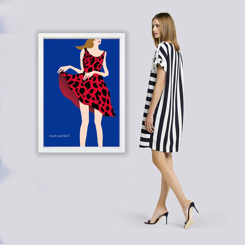 風のいたずら イラスト ポスター A4 A3 A2 A1 アート アート