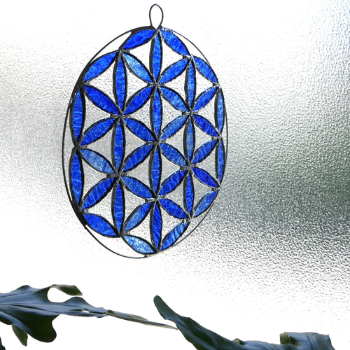 ✴︎:.｡.生命の花 - 神聖幾何学サンキャッチャー *ステンドグラス