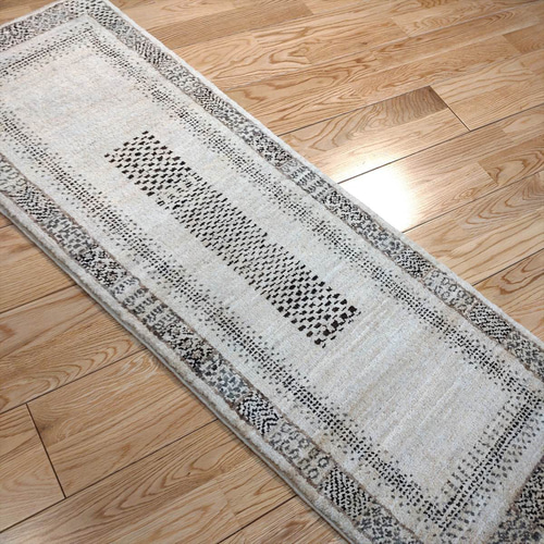 夏は涼しく冬は暖かい 天然無染ラグ ガゼニラハット ミニランナー