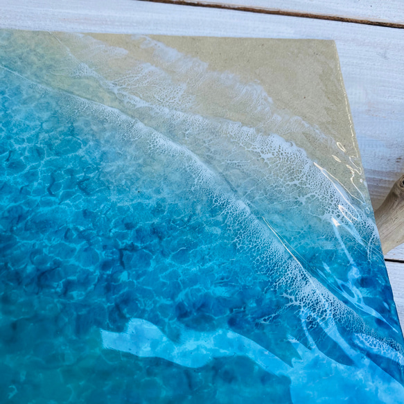 ★超立体　沖縄の海 レジンアートボード　美ら海　オーシャンアート　　N237 6枚目の画像