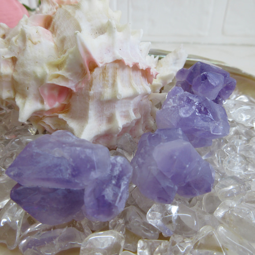 No.CR-154 天然石 原石 アメジスト結晶 37g（マダガスカル産
