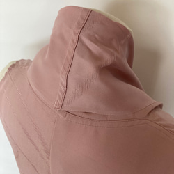 着物リメイク　桜色のローブベスト　シルク 4枚目の画像