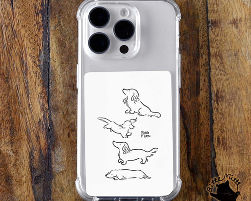関税送料込 sticky zoo オシャレなダックスフンド スマホケース STRIPED DACHSHUND PUPPY CASE – Sticky Zoo®