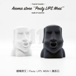 113 ぽってりとした LIPS MOAI アロマストーン I エッセンシャル オイル 5ml 付き I カスタマイズ可能 - 5枚目の画像