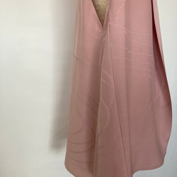 着物リメイク　桜色のローブベスト　シルク 5枚目の画像