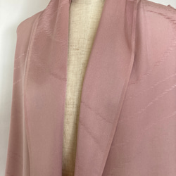 着物リメイク　桜色のローブベスト　シルク 3枚目の画像