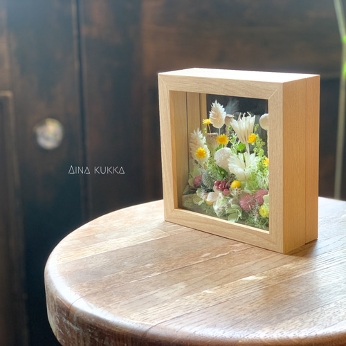 Creema限定・送料無料>[ガラスフレームアレンジ]ナチュラルガーデン