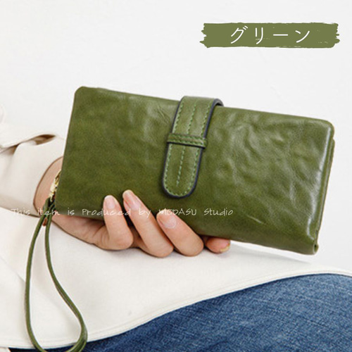 233　型押し　ニュアンスブルーのスリムなお財布　ミドルウォレット アルカン 財布 ミドル財布 レディース l字ファスナー ミニ財布