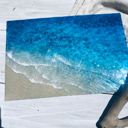 ★超立体　沖縄の海 レジンアートボード　美ら海　オーシャンアート　　N238 1枚目の画像