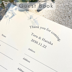 【芳名帳】（A）結婚式　ゲストブック　受付　受付サイン　披露宴　シンプル 2枚目の画像