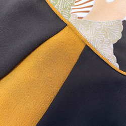 パイピング留袖ワイド 黒 留袖 ワイドパンツ 着物リメイク 結婚式 入学式 卒業式 フォーマル フリーサイズ A6306 6枚目の画像