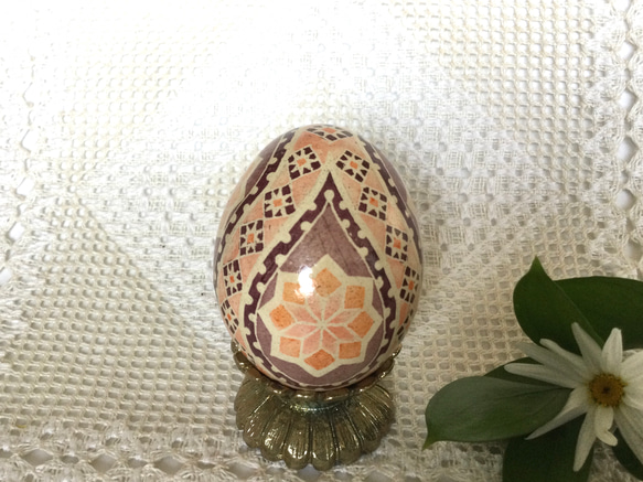 イースターエッグ(PYSANKY)  本物の卵です(๑˃̵ᴗ˂̵) 2枚目の画像