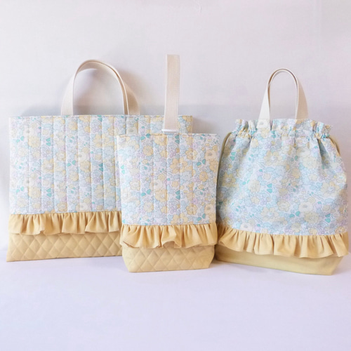 ハンドメイドレッスンバック&上履き入れ&体操着袋 リバティベッツィ