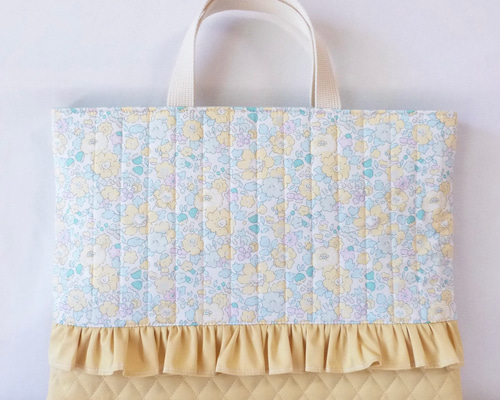★入園入学★リバティbag&靴袋２点セット　Betsy　ハートキルティング　女子 ☆入園入学☆リバティbag&靴袋2点セット Betsy ハートキルテ
