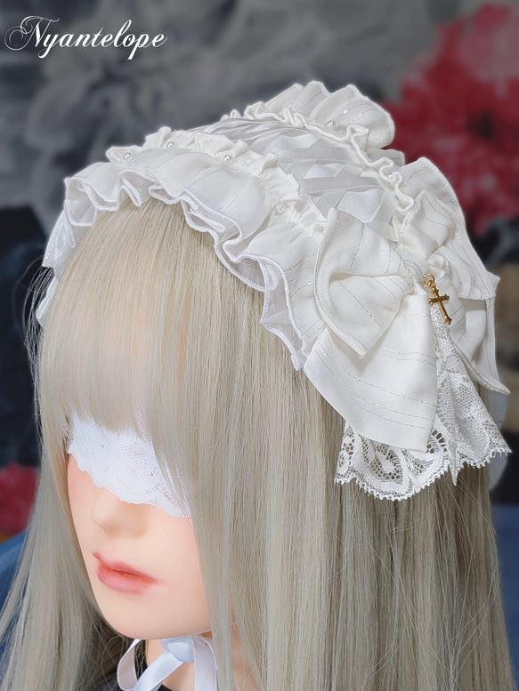 メアリーマグダレン　ロゼットヘッドドレス　ホワイト　白　新品　未使用　レア　希少 メアリーマグダレン ロゼットヘッドドレス ホワイト 白 新品 未