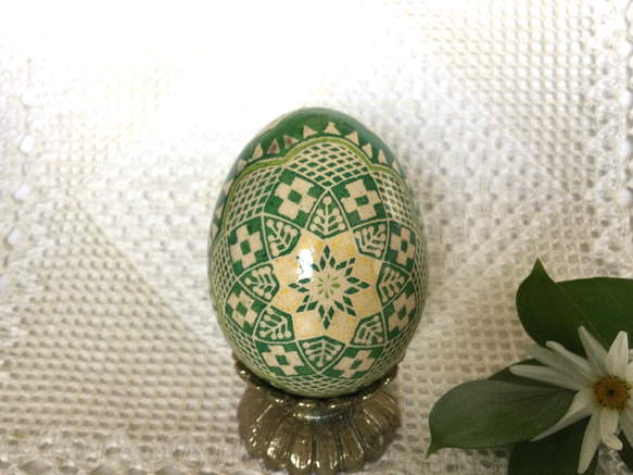 イースターエッグ(PYSANKY)  本物の卵です(๑˃̵ᴗ˂̵) 4枚目の画像