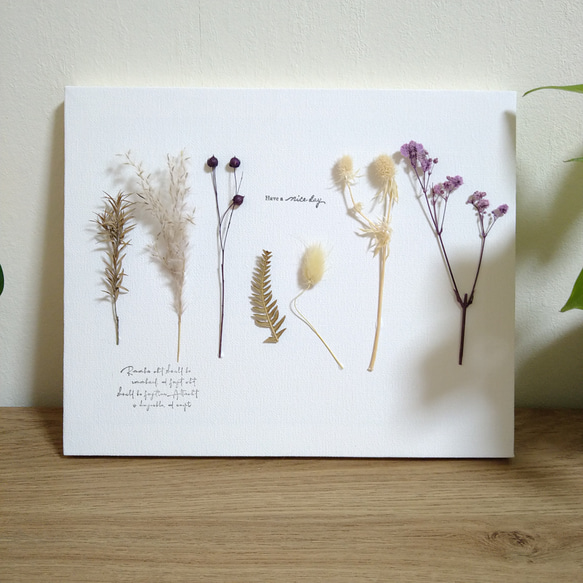 ドライフラワー標本風ファブリックパネル キャンバス おしゃれ 壁