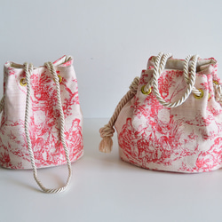 限量版 Toile de Jouy 提花 2way 手拿包 Marine Bag 紅色 Toile de Jouy 也適合母親節 第9張的照片