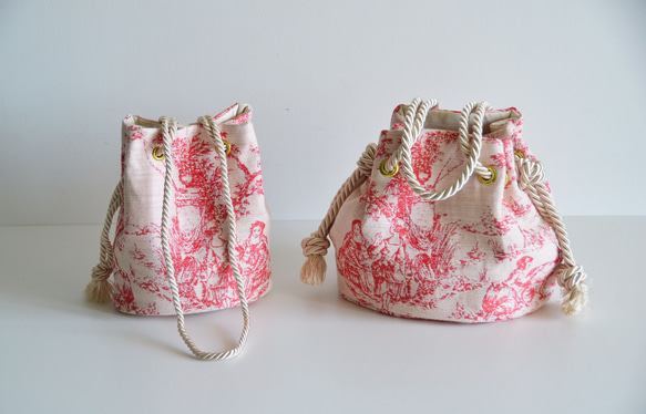 限量版 Toile de Jouy 提花 2way 手拿包 Marine Bag 紅色 Toile de Jouy 也適合母親節 第9張的照片