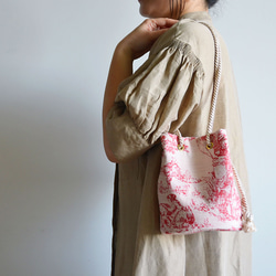 限量版 Toile de Jouy 提花 2way 手拿包 Marine Bag 紅色 Toile de Jouy 也適合母親節 第3張的照片