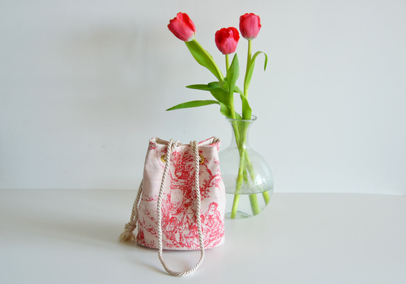 限量版 Toile de Jouy 提花 2way 手拿包 Marine Bag 紅色 Toile de Jouy 也適合母親節 第5張的照片