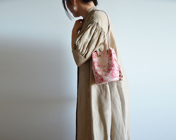 限量版 Toile de Jouy 提花 2way 手拿包 Marine Bag 紅色 Toile de Jouy 也適合母親節 第2張的照片