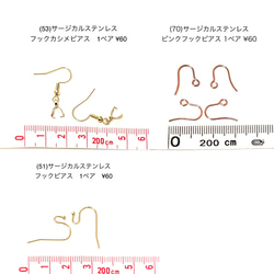 アクセサリーパーツ　ピアス　1ペア　￥60　サージカルステンレス⑤ 1枚目の画像