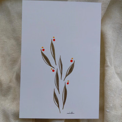 心に咲く色鉛筆画【手書きポストカード原画】　花　アート 3枚目の画像
