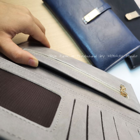 長財布 レディース 薄い ファスナー 財布 大容量 薄型 軽い 軽量 スリム ファスナー 薄い FW20 6枚目の画像