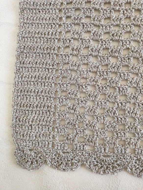 綿麻糸✥シンプルサマーブランケット 4枚目の画像