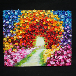 油絵 油彩 油彩画 絵 絵画 【Flower path】 1枚目の画像