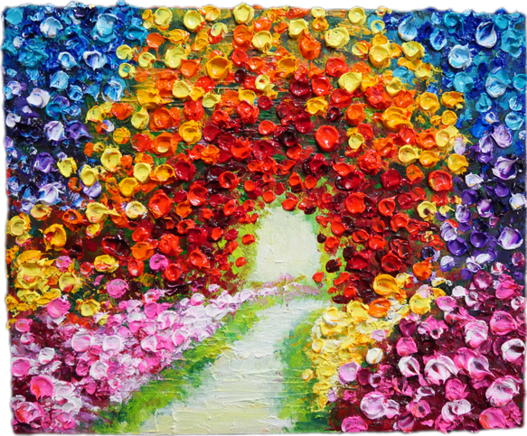 油絵 油彩 油彩画 絵 絵画 【Flower path】 9枚目の画像
