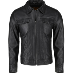 羊革シャツ襟のジャケット・Sheep Leather Shirt Collar Jacket 1枚目の画像