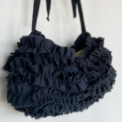 shirring bag (black) 15枚目の画像