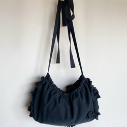 shirring bag (black) 12枚目の画像